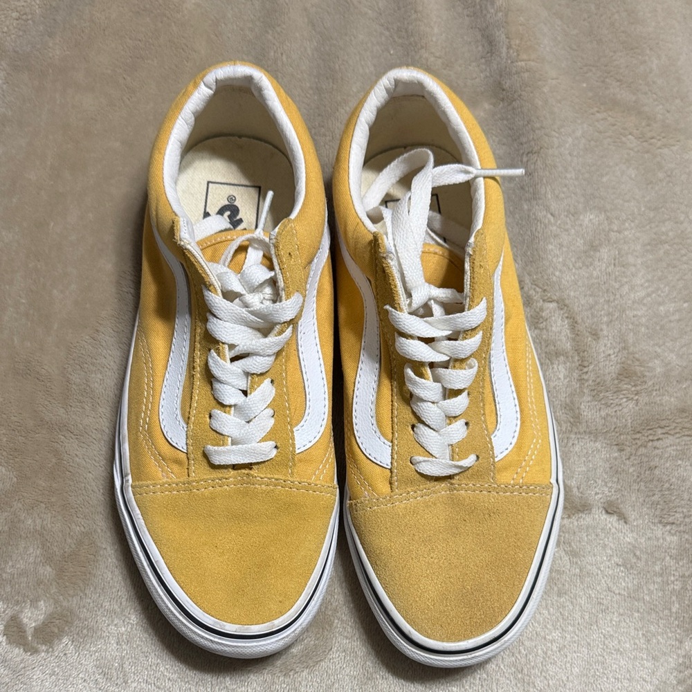 Vans Yellow and White Women's Sneakers